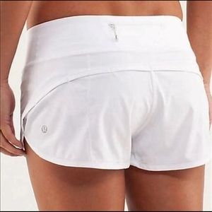 White lulu lemon shorts